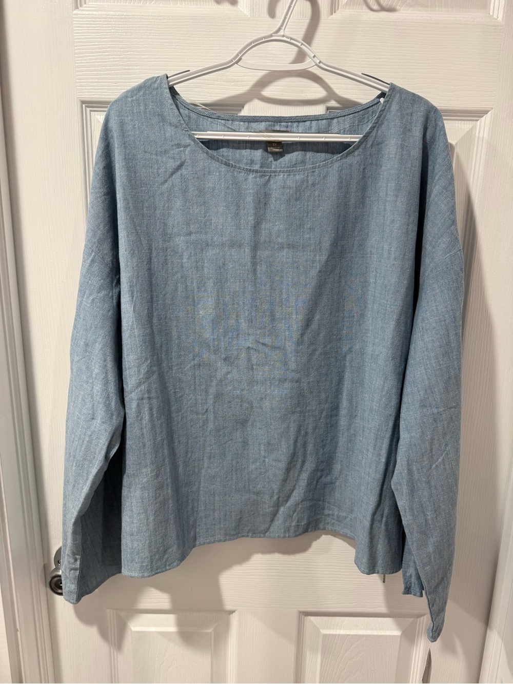 Falls Creek Light Blue Chambray Top